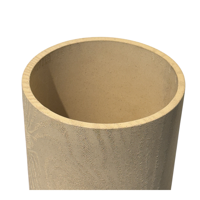 GILLES CAFFIER Wood Pattern Stoneware Vase Small - Grey | the OBJECT ROOM