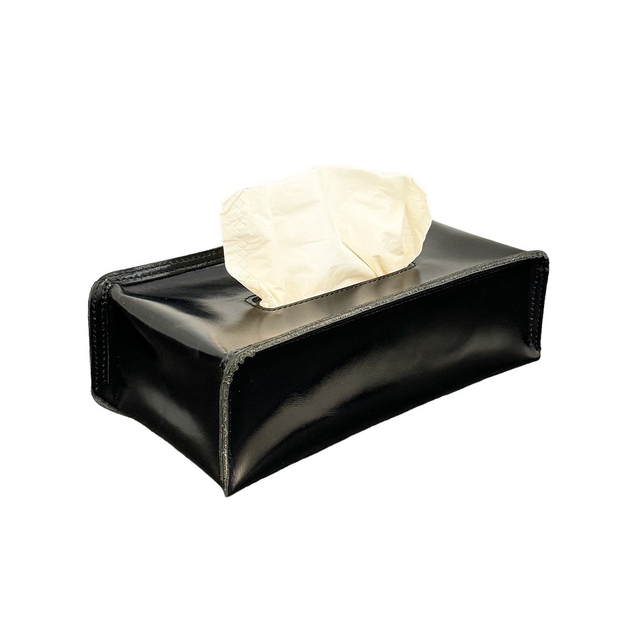 GOODJOB Tissue Holder Basic - Leather Black | the OBJECT ROOM