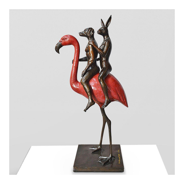 GILLIE AND MARC Bronze Sculpture - They Liked Doing Things Differently, And This Was Something Else