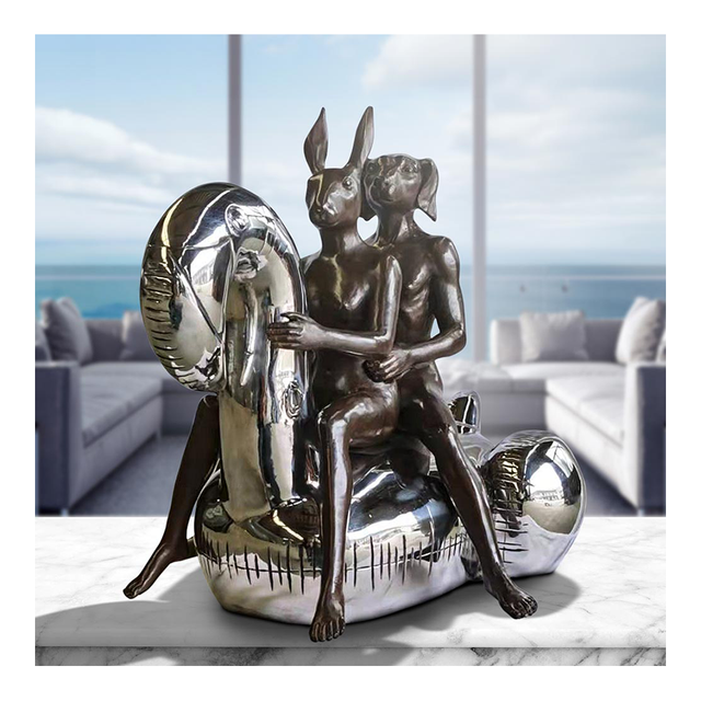 GILLIE AND MARC Bronze Sculpture - Flamingoes Would Keep Afloat In The Wildest Seas