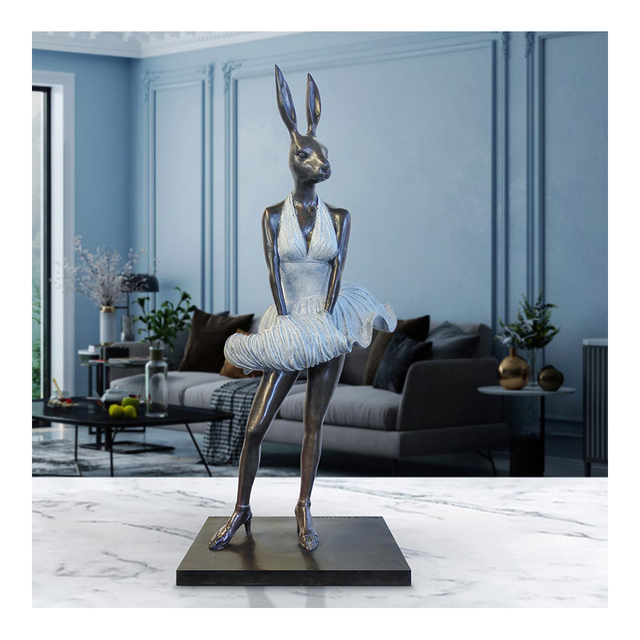 GILLIE AND MARC Bronze Sculpture - Marilyn Rabbitwoman Is Beautiful