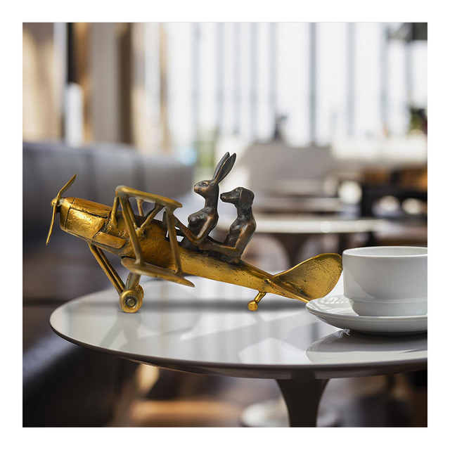 GILLIE AND MARC Bronze Sculpture - They Were Flying High Gold