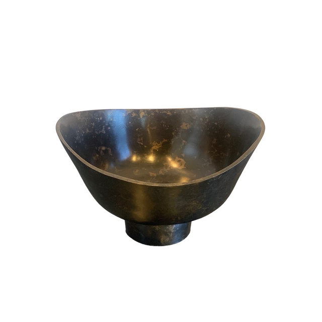 OBJECT Brass Simple Bowl Tall - Antique Black | the OBJECT ROOM