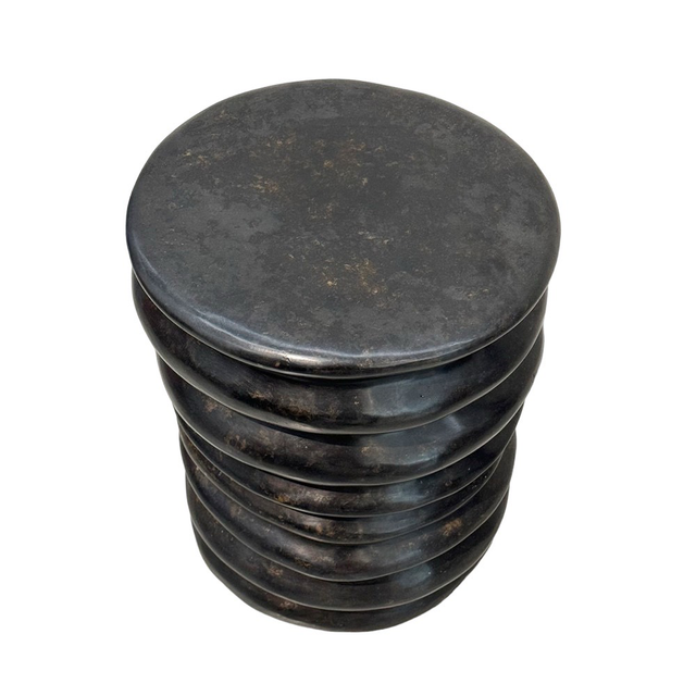 OBJECT Brass Spin Stool - Antique Black | the OBJECT ROOM