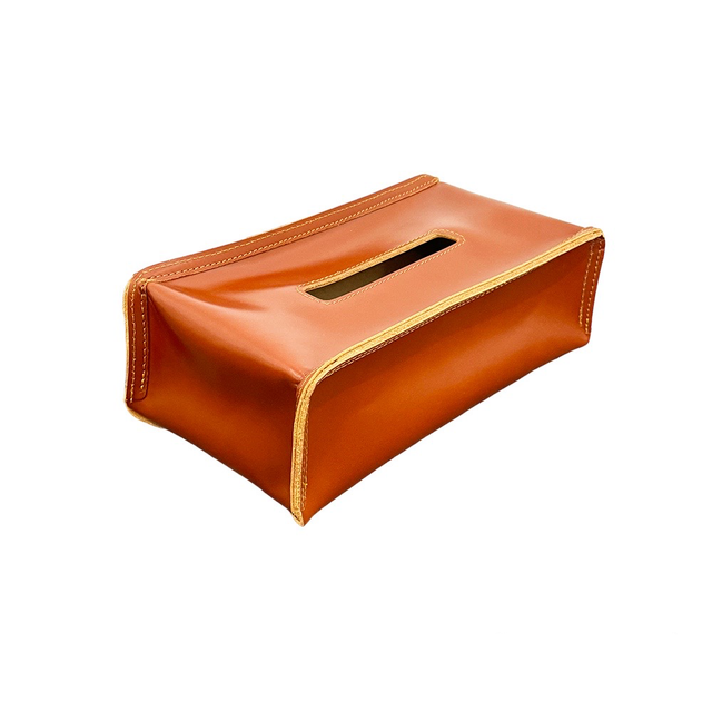 GOODJOB Tissue Holder Basic - Leather Tan | the OBJECT ROOM