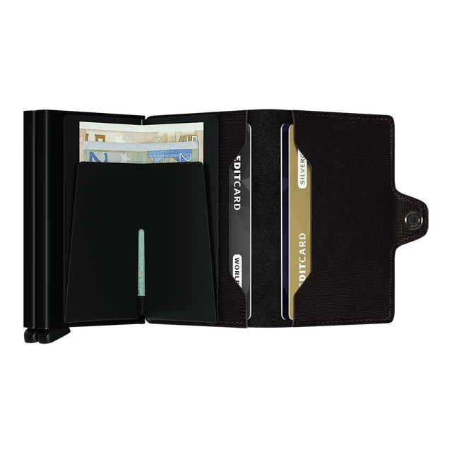 SECRID Twinwallet Leather - Crisple Black | the OBJECT ROOM