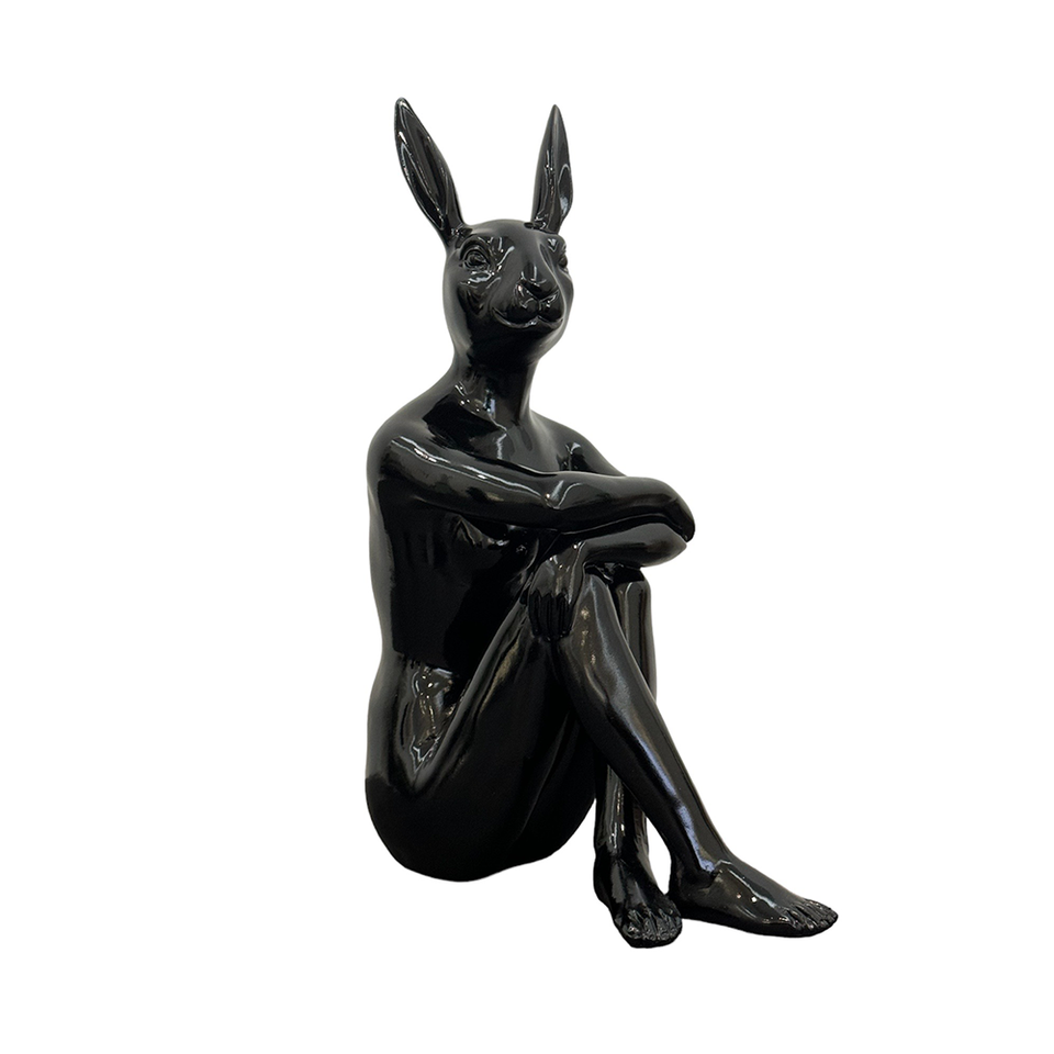 GILLIE AND MARC Resin Sculpture - Cool City Bunny Black