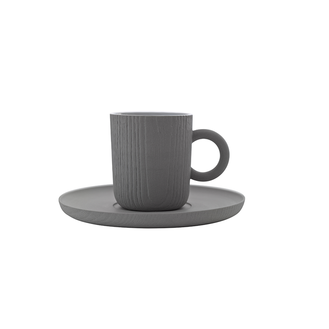 TOAST LIVING MU Espresso Cup & Saucer 80ml - Grey | the OBJECT ROOM