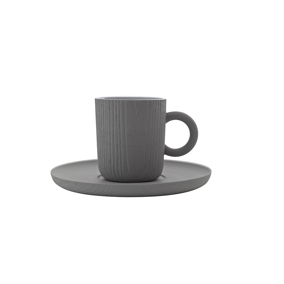 TOAST LIVING MU Espresso Cup & Saucer 80ml - Grey