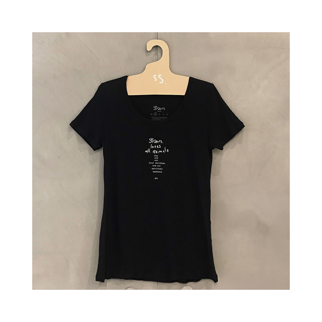 STRAUSS Ladies T-Shirt Strauss Loves Animals - Black | the OBJECT ROOM