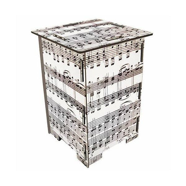 WERKHAUS Photo Stool - Music Notes White | the OBJECT ROOM