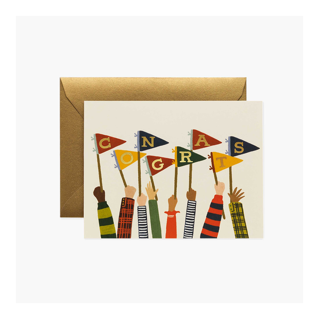 RIFLE PAPER CO. Card - Congrats Pennants | the OBJECT ROOM