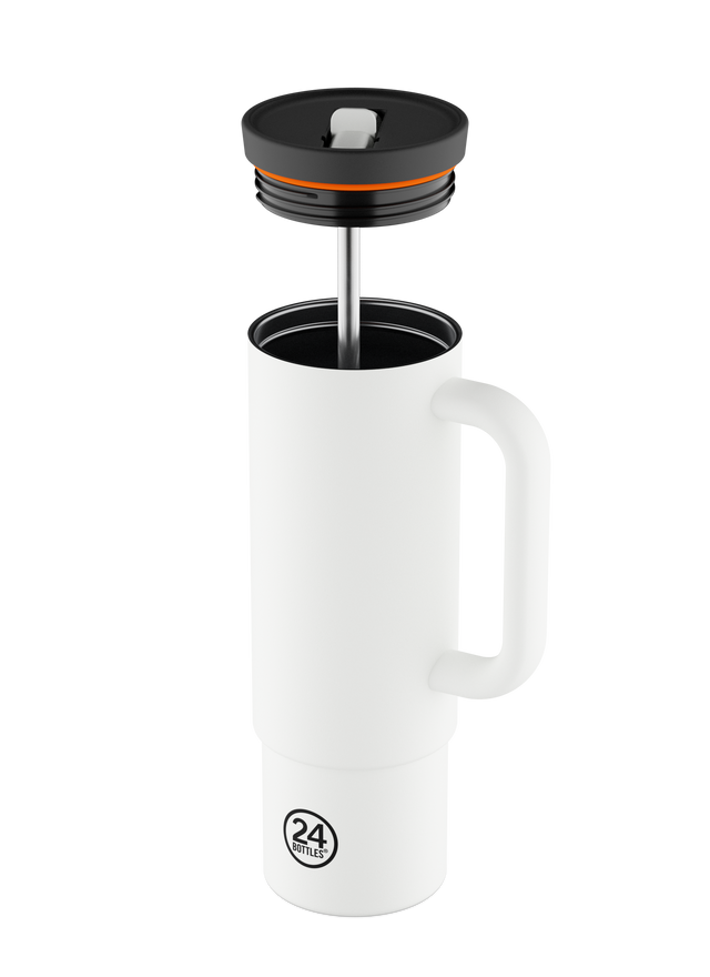 24BOTTLES Straw Cup 800ml - Ice White