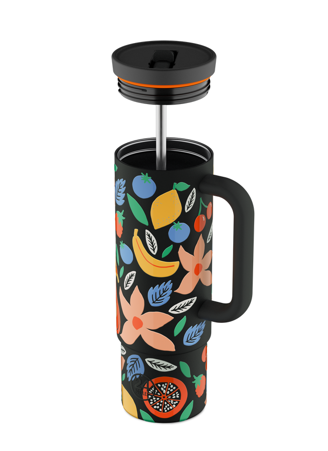 24BOTTLES Straw Cup 800ml - Tropical Noir | the OBJECT ROOM