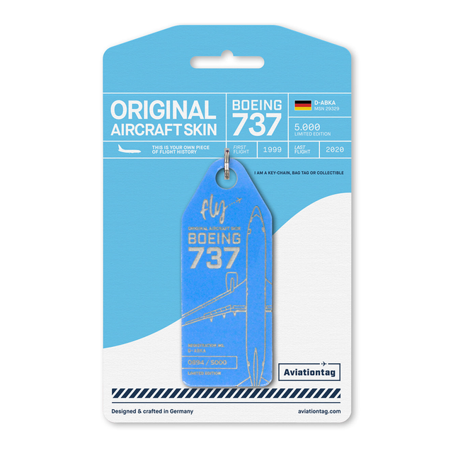 AVIATIONTAG Boeing 737 - D-ABKA - Light Blue (TUI fly Deutschland) | the OBJECT ROOM
