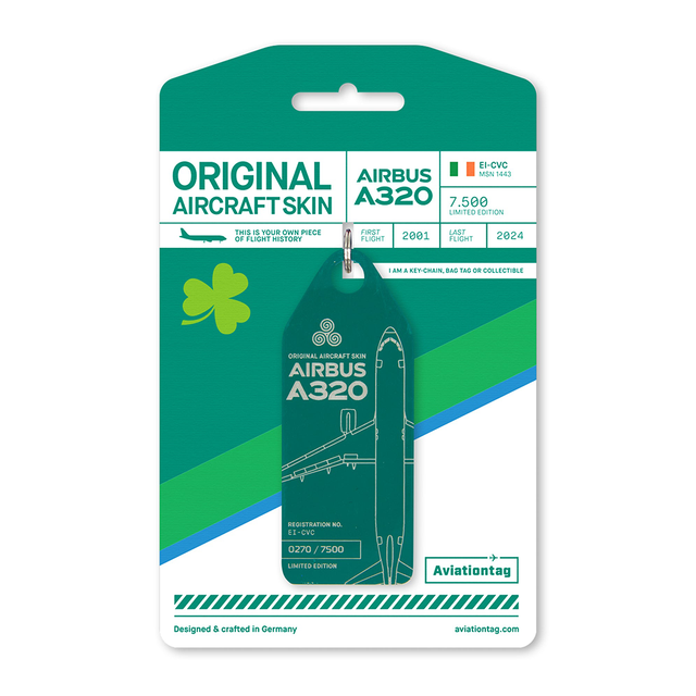 AVIATIONTAG Airbus A320 - EI-CVC - Green (Aer Lingus)