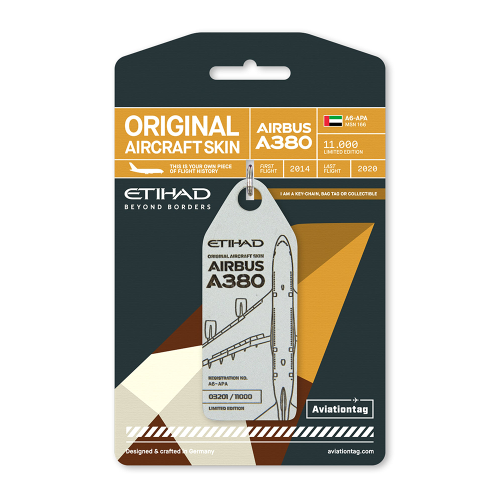 AVIATIONTAG Airbus A380 - A6-APA Glare - Grey (Etihad Airways