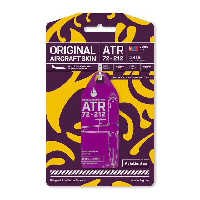 AVIATIONTAG ATR72 - 2-JUCE - Violet (Hunnu Air)