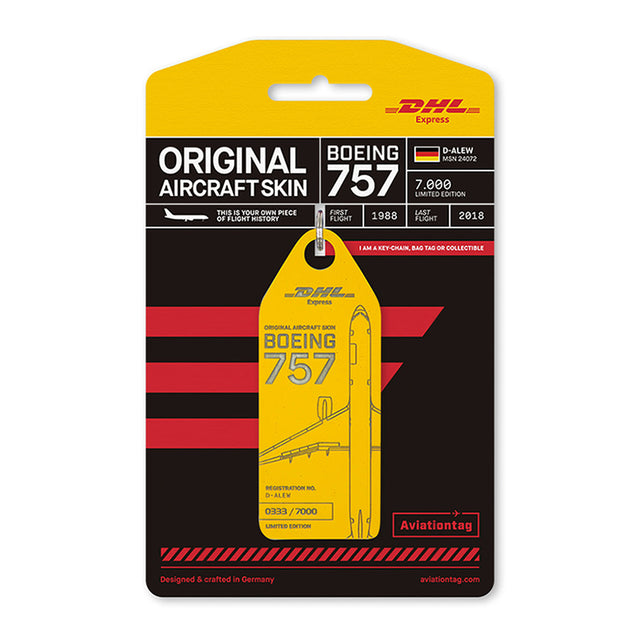 AVIATIONTAG Boeing 757 - D-ALEW - Yellow (DHL Express)