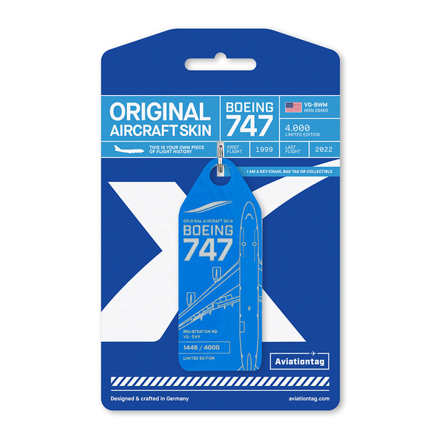 AVIATIONTAG Boeing 747 - VQ-BWM - Blue (KLM / JetOneX) | the OBJECT ROOM