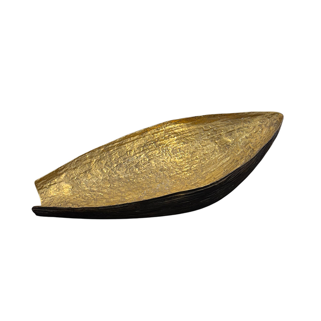 OBJECT Brass Banana Blossom Dish - Antique Black w Gold | the OBJECT ROOM