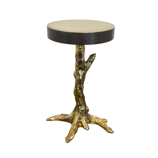 OBJECT Brass Branch Side Table - Gold w Antique Black | the OBJECT ROOM