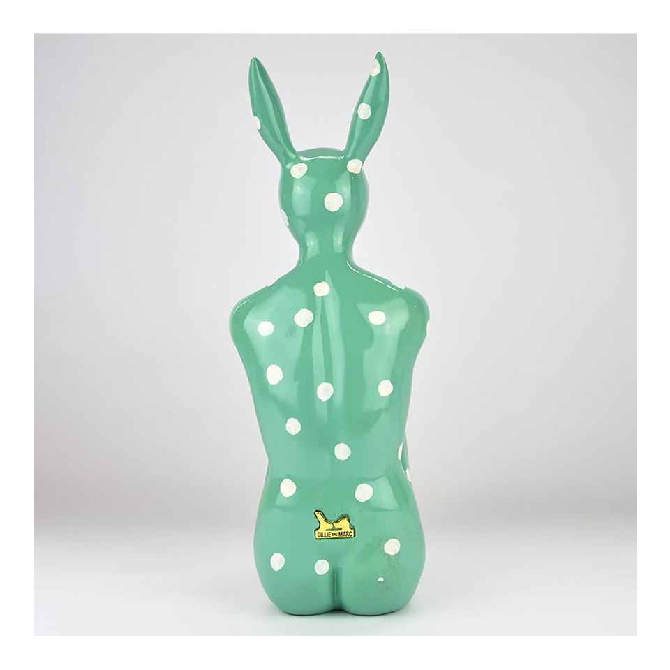 GILLIE AND MARC Resin Sculpture - Splash Pop City Bunny Polka Dot a Lot