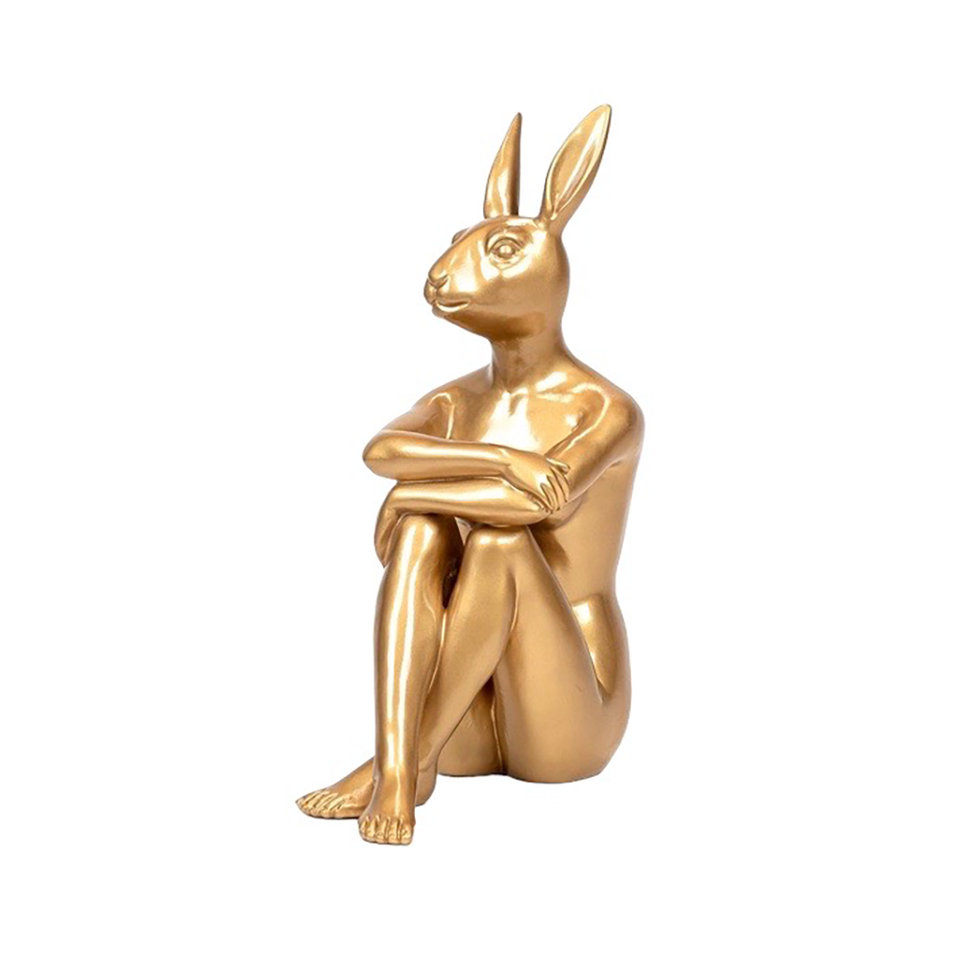GILLIE AND MARC Resin Sculpture - Cool City Bunny Gold