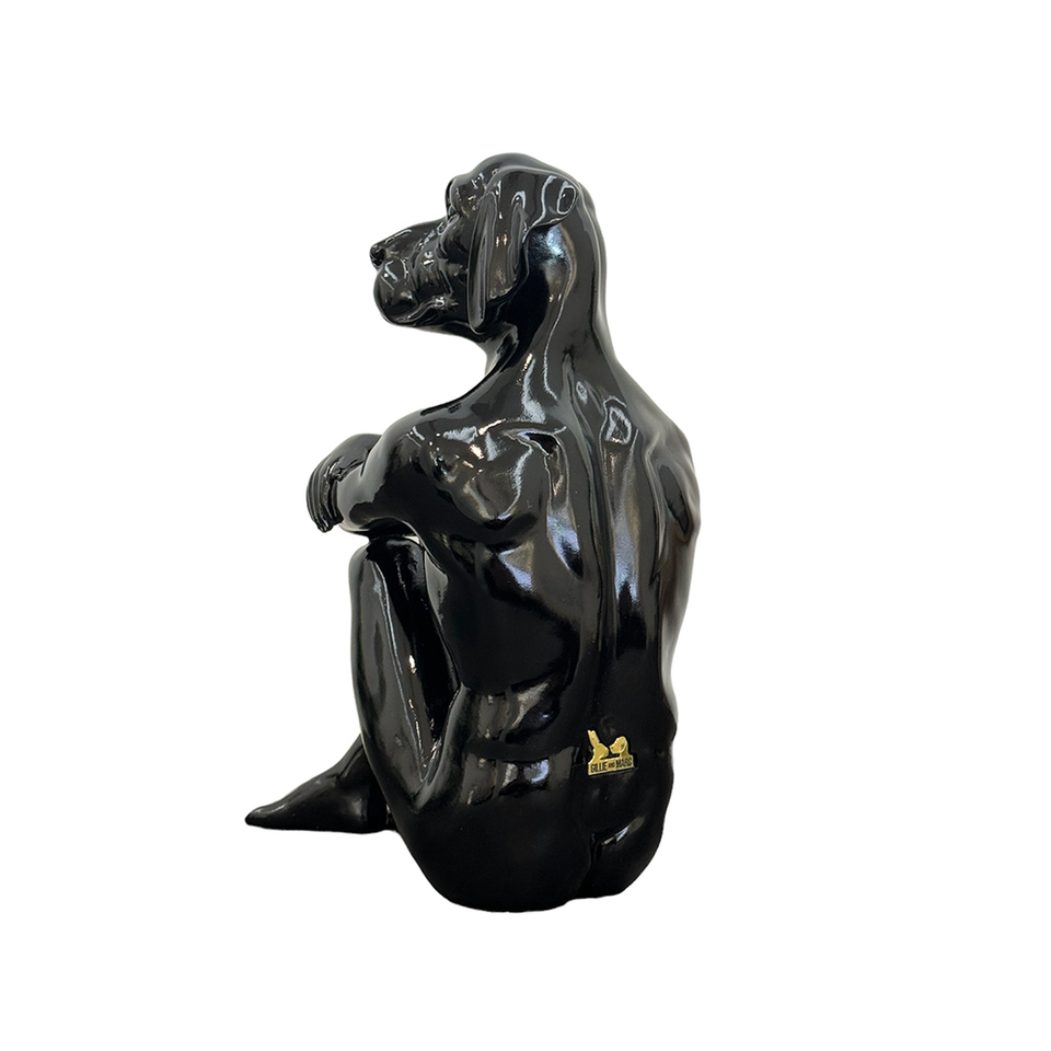 GILLIE AND MARC Resin Sculpture - Cool City Pup Black