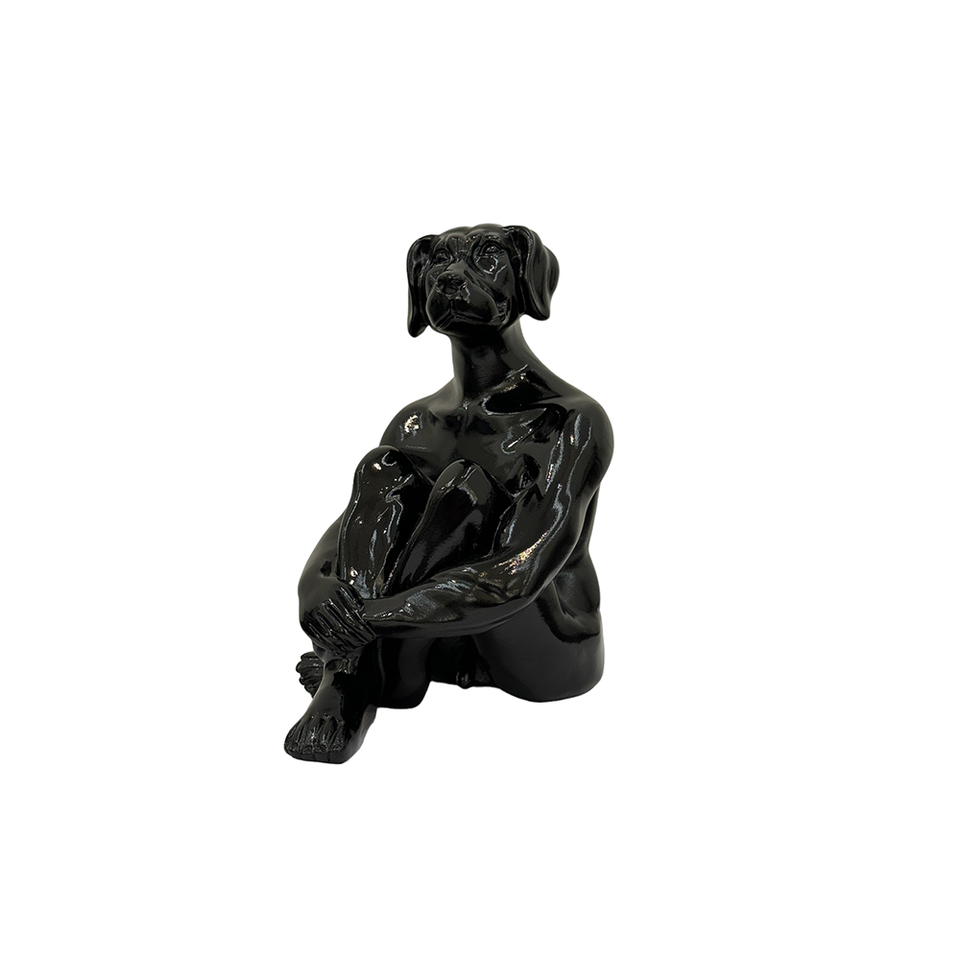 GILLIE AND MARC Resin Sculpture - Cool Mini Dogman Black