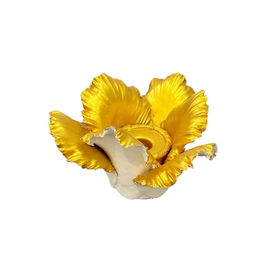 KIDDEE TAMDEE Daffodil Candle Holder - Natural Gold