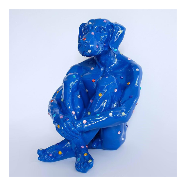 GILLIE AND MARC Fibreglass Sculpture - Diamond Dog Blue