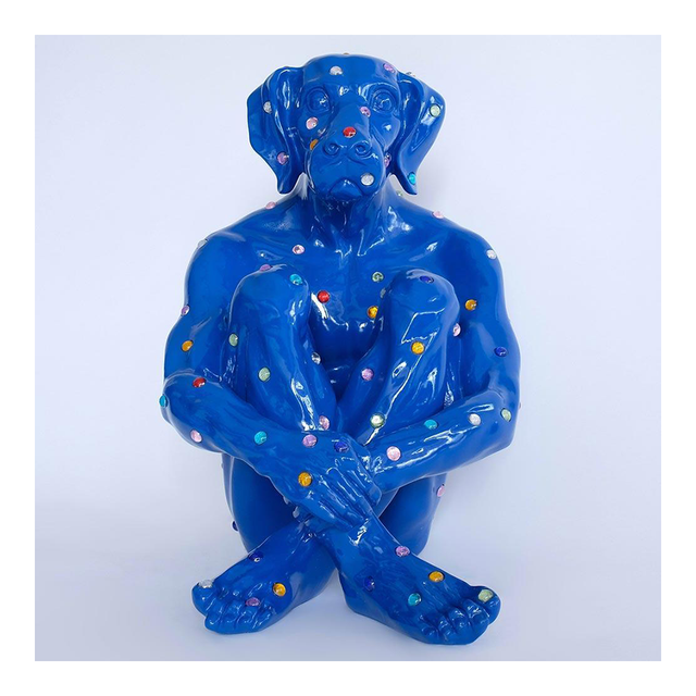 GILLIE AND MARC Fibreglass Sculpture - Diamond Dog Blue