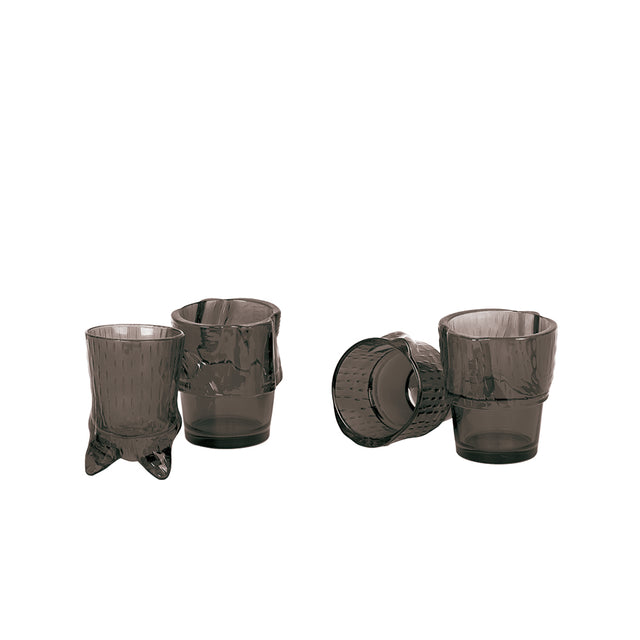 DOIY Stackable Glasses (Set of 4) - Kitty Black | the OBJECT ROOM
