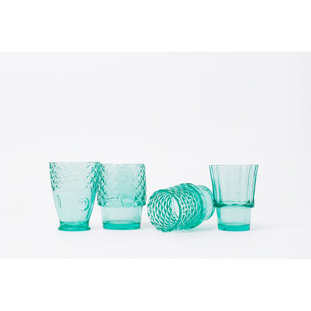 DOIY Stackable Glasses (Set of 4) - Koifish Mint | the OBJECT ROOM
