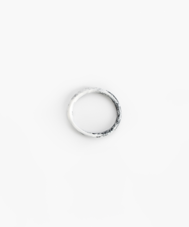 DINOSAUR DESIGNS Wishbone Bangle - White Marble