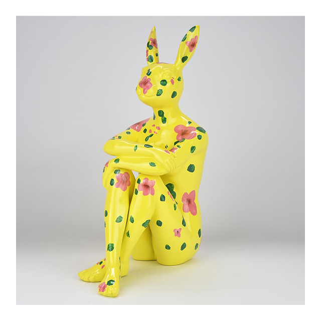 GILLIE AND MARC Resin Sculpture - Splash Pop City Bunny Hawaiian Holiday