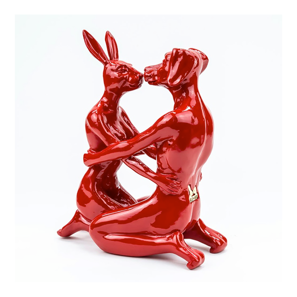 GILLIE AND MARC Resin Sculpture - They Were The Best Kissers Red