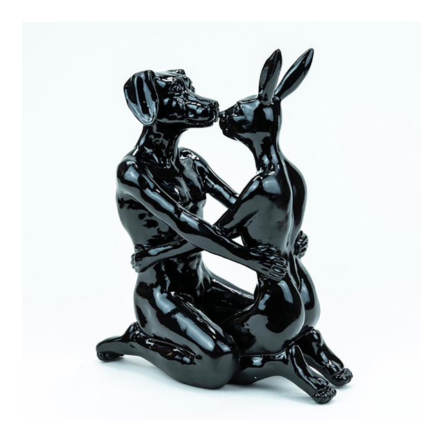 GILLIE AND MARC Resin Sculpture - They Were The Best Kissers Black