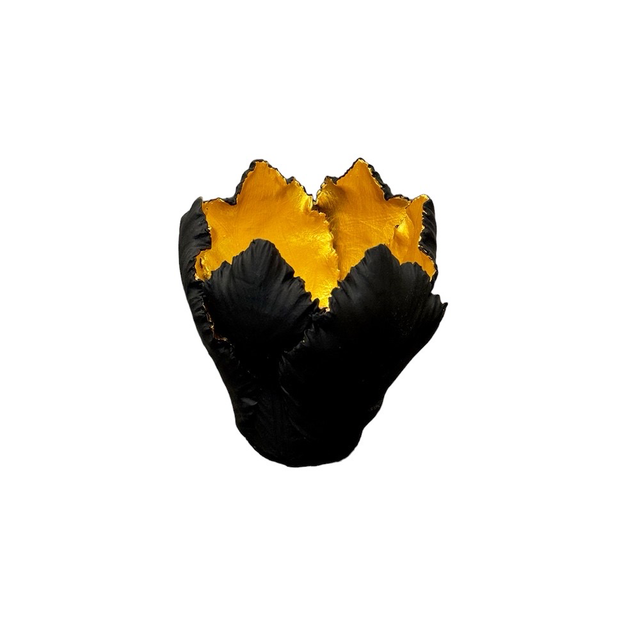 KIDDEE TAMDEE Leaf Candle Holder S - Black Gold