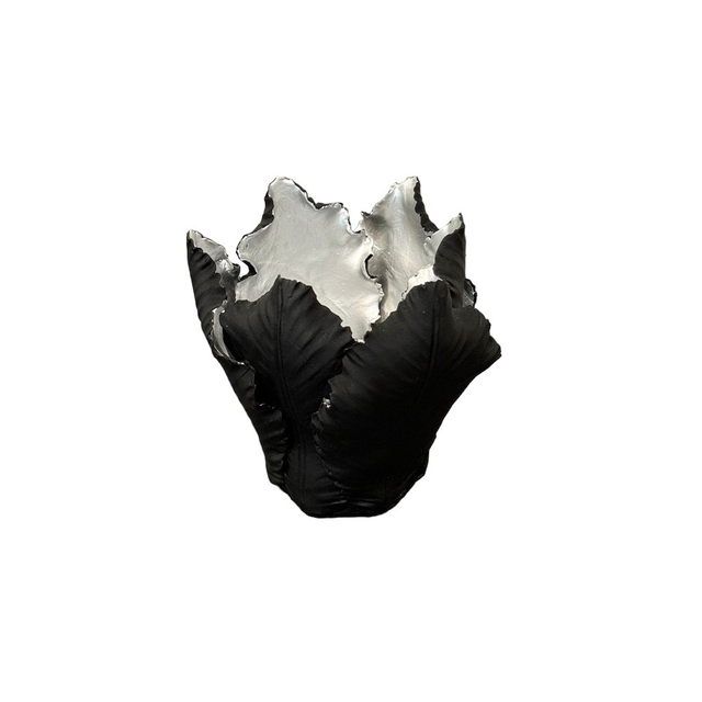 KIDDEE TAMDEE Leaf Candle Holder S - Black Silver