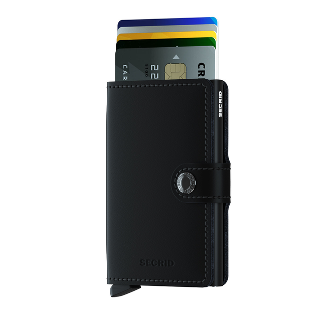 SECRID Miniwallet Leather - Matte Black | the OBJECT ROOM