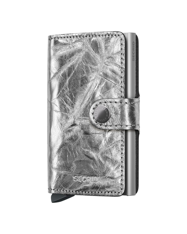 SECRID Miniwallet Leather - Crunch Silver | the OBJECT ROOM