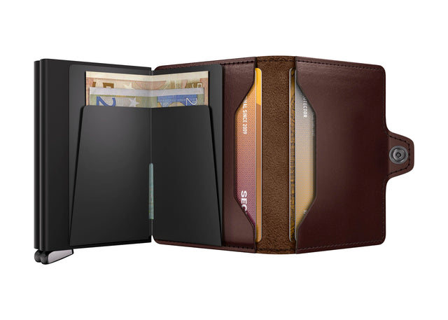 SECRID Premium Twinwallet+ Dusk - Dark Brown | the OBJECT ROOM