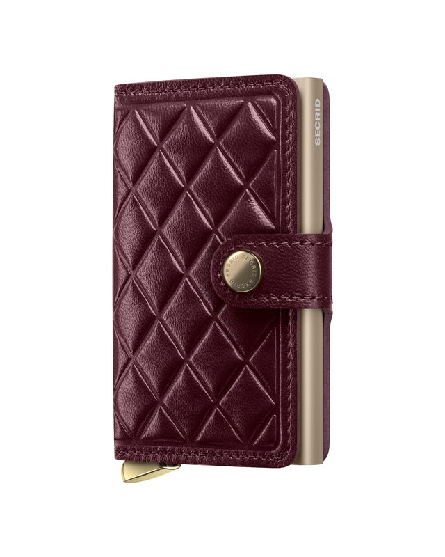 SECRID Premium Miniwallet - Emboss Diamond Bordeaux + | the OBJECT ROOM
