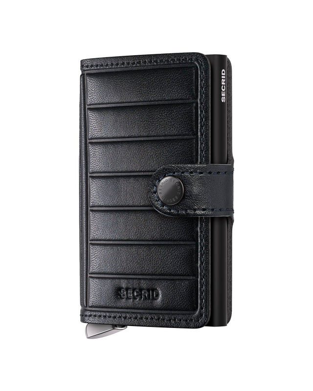 SECRID Premium Miniwallet Emboss Lines Black + | the OBJECT ROOM