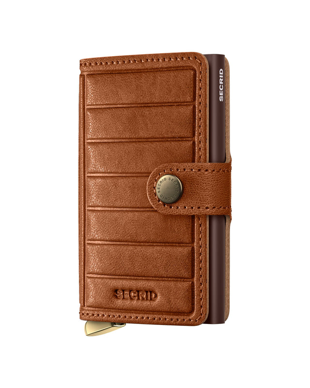 SECRID Premium Miniwallet Emboss Lines Cognac + | the OBJECT ROOM
