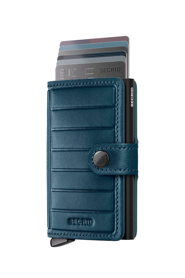 SECRID Premium Miniwallet Emboss Lines Teal + | the OBJECT ROOM