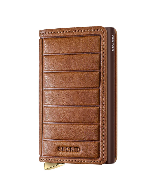 SECRID Premium Slimwallet Emboss Lines Cognac + | the OBJECT ROOM