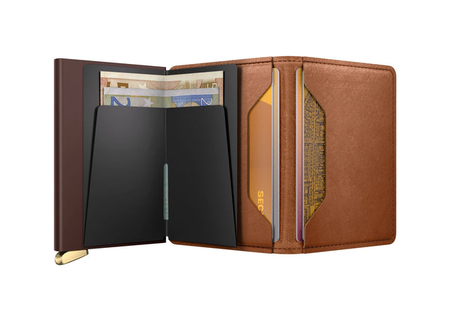 SECRID Premium Slimwallet Emboss Lines Cognac + | the OBJECT ROOM